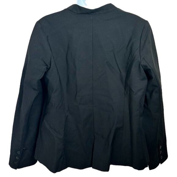 Eloquii Blazer Jacket Women's Size 14 Black Cotton Blend One Button Career New - Picture 5 of 6